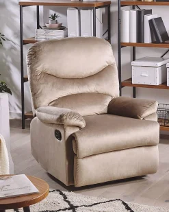 Sessel Samtstoff Taupe Verstellbar Mit Fusstutze Eslov