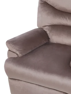 Sessel Samtstoff Taupe Verstellbar Mit Fusstutze Eslov