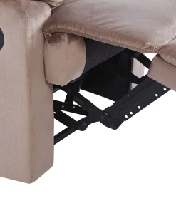 Sessel Samtstoff Taupe Verstellbar Mit Fusstutze Eslov