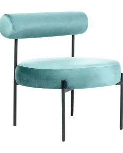 Sessel Samtstoff Turkis / Schwarz Alpha