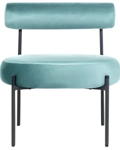 Sessel Samtstoff Turkis / Schwarz Alpha