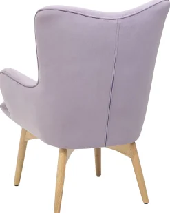 Sessel Samtstoff Violett Plus Hocker Vejle
