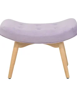 Sessel Samtstoff Violett Plus Hocker Vejle