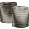 Set Aus 2 Baumwollkorbe Beige Und Schwarz Yerkoy