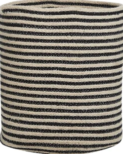 Set Aus 2 Baumwollkorbe Beige Und Schwarz Yerkoy