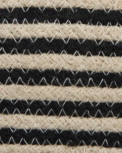 Set Aus 2 Baumwollkorbe Beige Und Schwarz Yerkoy