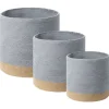 Set Aus 3 Baumwollkorbe Grau Und Beige Basima