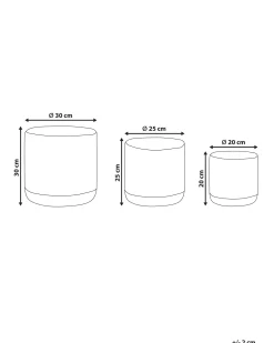 Set Aus 3 Baumwollkorbe Grau Und Beige Basima
