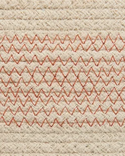 Set Aus 2 Baumwollkorbe Mit Deckeln Hellbeige Silopi