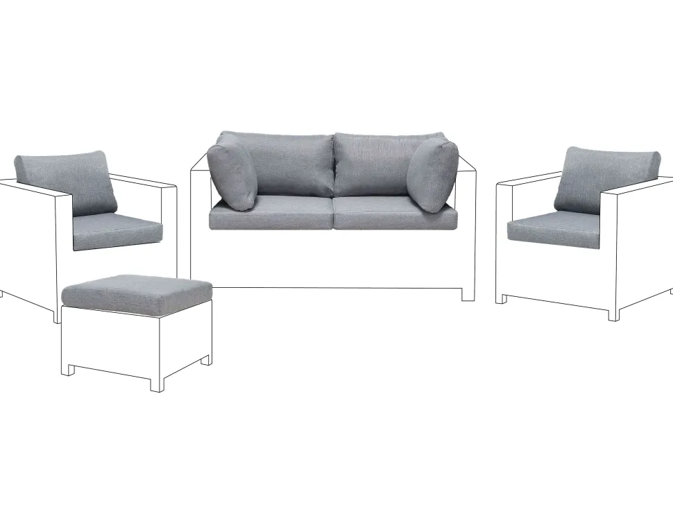 Set Kissenbezuge Fur Lounge Set Milano Grau