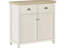 Sideboard Beige / Heller Holzfarbton 2 Schubladen Schrank Clio