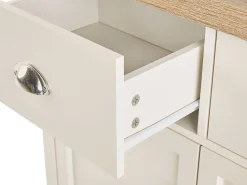 Sideboard Beige / Heller Holzfarbton 2 Schubladen Schrank Clio