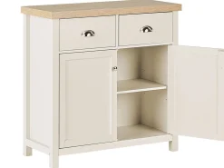 Sideboard Beige / Heller Holzfarbton 2 Schubladen Schrank Clio
