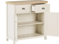 Sideboard Beige / Heller Holzfarbton 2 Schubladen Schrank Clio