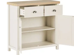 Sideboard Beige / Heller Holzfarbton 2 Schubladen Schrank Clio