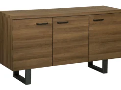 Sideboard Dunkler Holzfarbton 3 Turen Timber