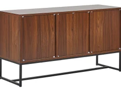 Sideboard Dunkler Holzfarbton / Weis 3 Schranke Nueva