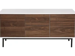 Sideboard Dunkler Holzfarbton / Weis 2 Schubladen 2 Turen Okland