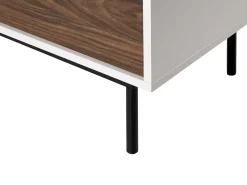 Sideboard Dunkler Holzfarbton / Weis 2 Schubladen 2 Turen Okland