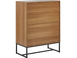 Sideboard Heller Holzfarbton / Weis 2 Schranke Nueva