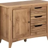 Sideboard Heller Holzfarbton 3 Schubladen Schrank Agora