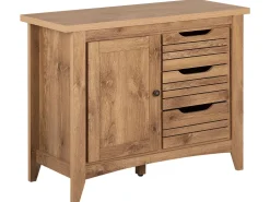 Sideboard Heller Holzfarbton 3 Schubladen Schrank Agora