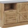 Sideboard Heller Holzfarbton 2 Schubladen Schrank Toronto