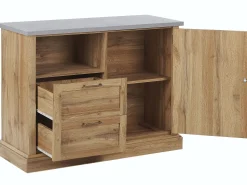 Sideboard Heller Holzfarbton 2 Schubladen Schrank Toronto