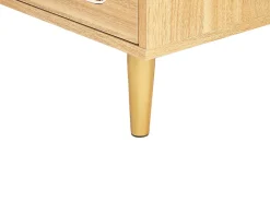 Sideboard Heller Holzfarbton 2 Rattan-Turen 1 Schublade Potosi