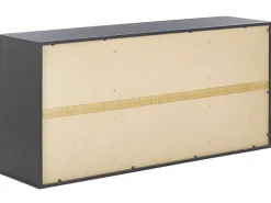 Sideboard Heller Holzfarbton / Schwarz 2 Schranke 2 Schubladen Salter