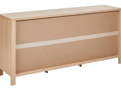 Sideboard Heller Holzfarbton 3 Turen 160 X 40 X 75 Cm Randa