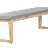 Sitzbank Beton / Akazienholz Grau / Heller Holzfarbton 160 Cm Oria
