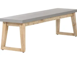 Sitzbank Beton / Akazienholz Grau / Heller Holzfarbton 160 Cm Oria