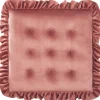 Sitzkissen Fur Stuhl Samtstoff Rosa Mit Ruschen 40 X 40 Cm Kalanchoe