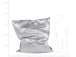 Sitzsack Mit Innensack Fur In- Und Outdoor 180 X 230 Cm Silber Fuzzy