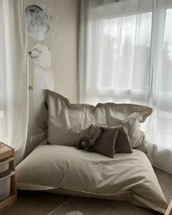 Sitzsack Mit Innensack Fur In- Und Outdoor 140 X 180 Cm Creme Fuzzy