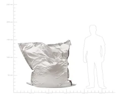Sitzsack Mit Innensack Fur In- Und Outdoor 140 X 180 Cm Silber Hell Fuzzy