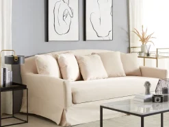 Sofabezug Fur 3-Sitzer Gilja Polsterbezug Beige
