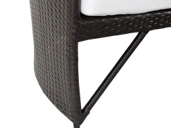 Sonneninsel Rattan Dunkelbraun Sonnendach Cremeweis Sylt Lux