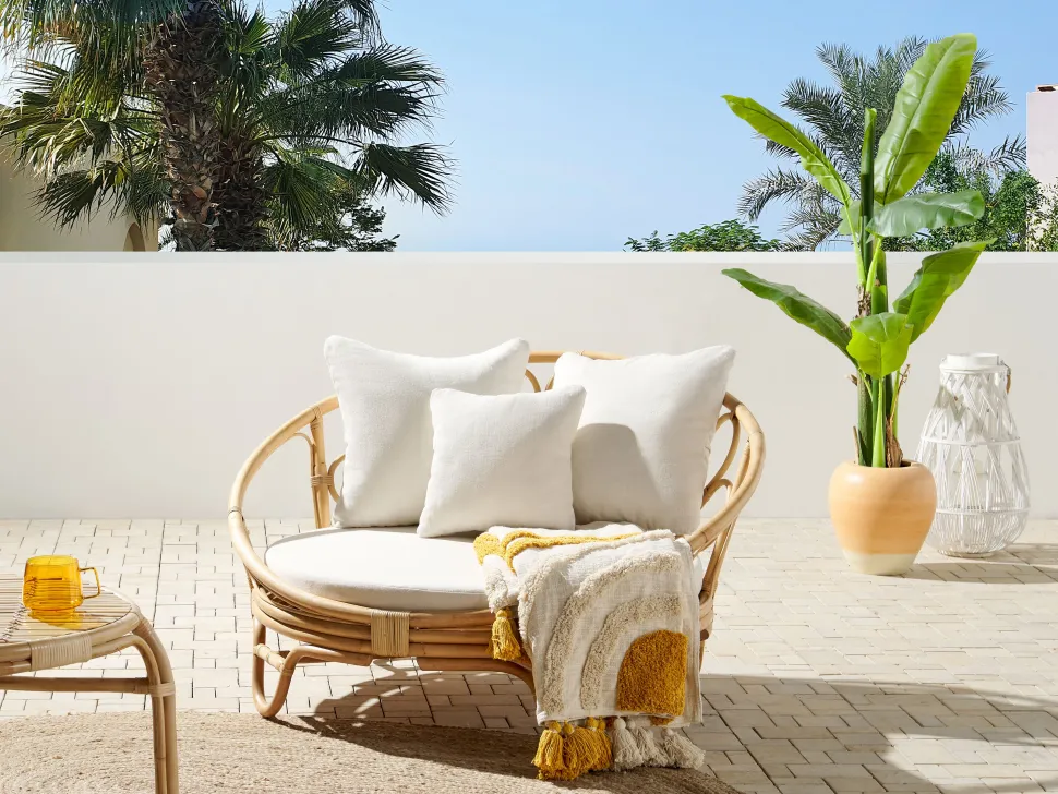 Sonneninsel Rattan Naturlich Auflagen Beige Rossano