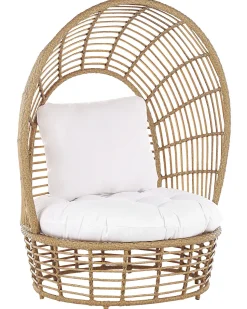 Sonneninsel Rattan Naturlich Kissen Weis Lido