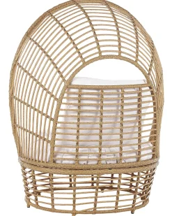 Sonneninsel Rattan Naturlich Kissen Weis Lido