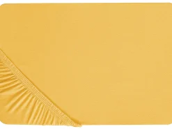 Spannbettlaken Baumwolle Senfgelb 90 X 200 Cm Janbu