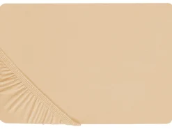 Spannbettlaken Baumwolle Sandbeige 200 X 200 Cm Janbu
