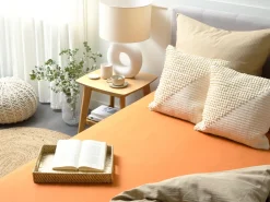 Spannbettlaken Baumwolle Orange 90 X 200 Cm Janbu