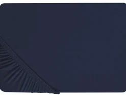 Spannbettlaken Dunkelblau Baumwolle 90 X 200 Cm Hofuf