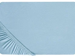 Spannbettlaken Hellblau Baumwolle 90 X 200 Cm Hofuf