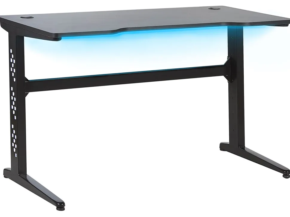 Spieltisch Schwarz 120 X 60 Cm Rgb Led-Beleuchtung Dexter