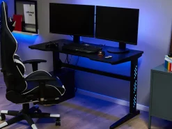 Spieltisch Schwarz 120 X 60 Cm Rgb Led-Beleuchtung Dexter