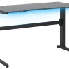 Spieltisch Schwarz 120 X 60 Cm Rgb Led-Beleuchtung Doran